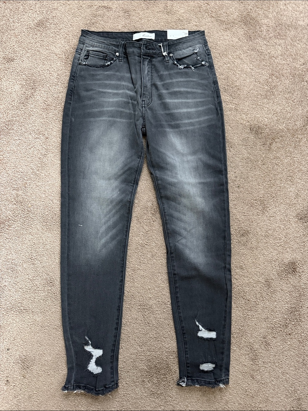 KanCan Black Washed Distressed Jeans